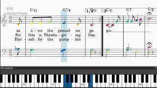Over The River And Through The Woods by Traditional - Easy piano tutorials with sheetmusic