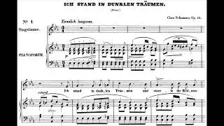 Ich stand in dunklen träumen (C.Schumann) Op.13 No.1 in Eb / Piano Accompaniment / Karaoke / 반주