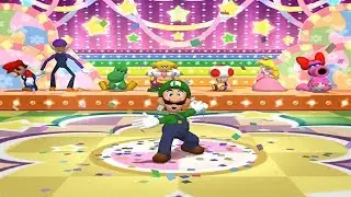 Mario Party 7 - 8 Player Ice Battle - Luigi Wario Daisy Mario All Mini Games (Master CPU)