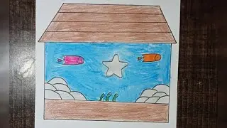 How to draw Fish Aquarium | easy drawing | step by step |