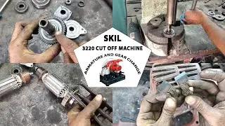 SKIL 3220 Chop Saw 14 Inch repair with armature & gear change compleat process in #hindi