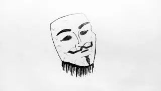 V for Vendetta Mask Drawing &bull; Drawing Tutorial