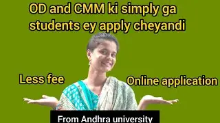 OD(original degree),CMM(consolidated marks memorandum)certificates from ANDHRA UNIVERSITY 🎓 