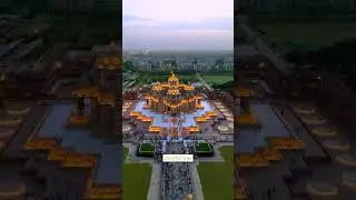 Akshardham temple New Delhi eveing view #delhi #evening #akshardham #temple #shortvideo #shorts