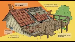 How to tile roof repair squirrel damage wood dryer vent PT 4 #frenchieroofer #tilerepair #tileroof
