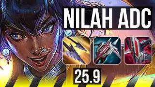 NILAH & Nidalee vs JINX & Poppy (ADC) | 8/0/3, Rank 5 Nilah, Legendary | NA Challenger | 25.9