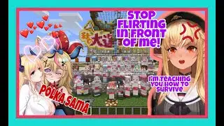 Shiranui Flare Loses Her Temper When Polka n Choco Flirt While She's Teaching 'em [Hololive/Eng Sub]