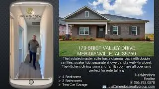 179 BRIER VALLEY DRIVE MERIDIANVILLE, AL 3575