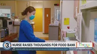 Nurse raises thousands for food bank