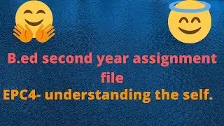Topic - Workshop for personality development.  B.ed second year assignment file.