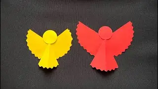 einfacher Engel aus Papier als Weihnachtsdeko 👼 basteln f&uuml;r Weihnachten  🎁 DIY Christmas Angel 🌲