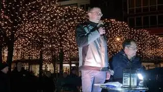 Landwirt MAXIMILIAN - BAUTZEN, Kornmarkt, 09 01 2023, 101. MAHNWACHE - Redebeitrag