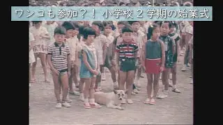 昭和43年（1968年）「2学期の始業式【小島小学校】～夏休みの思い出を手に登校、ワンコも？」