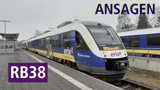 [erixx - der Heidesprinter] Ansagen der RB38 Hannover Hbf - Buchholz (Nordheide)