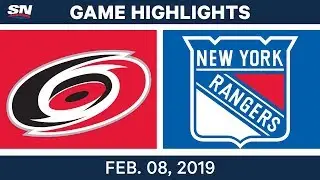 NHL Highlights | Hurricanes vs. Rangers - Feb. 8, 2019