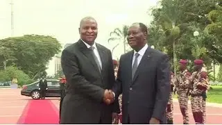 Visite de Touadéra en Côte d'Ivoire