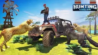 World Hunting Simulator 4x4 kill the Lion King buffalo in cheetah other Animal's in Elephant,
