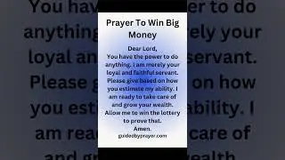 Prayer to Win Big Money