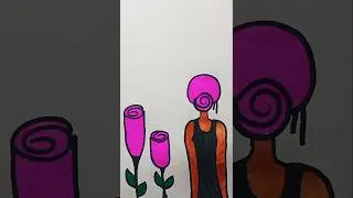 #cutedrawing #ytshorts #trending #kidsvideo #drawing #viralvideo #girl#rose