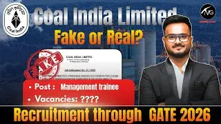 🚨 CIL MT Recruitment 2026 via GATE Scorecard | Real or Fake Notification?🚫 Real Truth Revealed! ✅