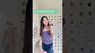 DIY SCRUNCHIE l Thrift flip & upcycle #shorts