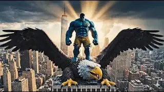 A Giant Eagle Attacks the City | Green Giant Fights Back | Epic Titan Clash