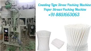 Counting Type Paper Straw Packing Machine , Straw Packing Machine Counting System Double Head