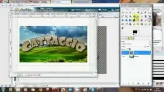 scritta curva su un tracciato-tutorial gimp