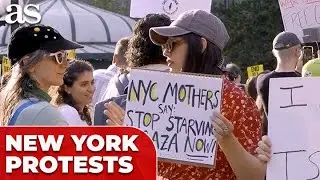 HUNDREDS RALLY in NEW YORK CITY to protest starvation in GAZA