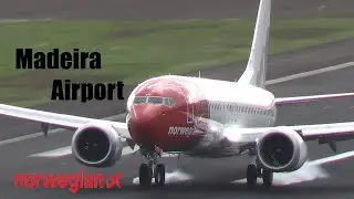 NORWEGIAN B737MAX8 landing at Madeira Airport