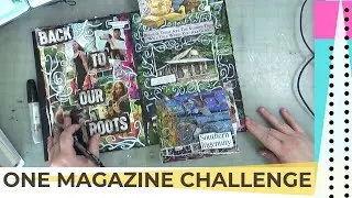 Roots | One Magazine Challenge #9 | Magazine Collage Art Journal Page (Whole Process)