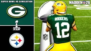 Packers vs Steelers Super Bowl 45 Simulation (Madden 26)