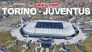 RUTE AWAY | TORINO - JUVENTUS by Av4nza | Turin Virtual 3D | ITALY