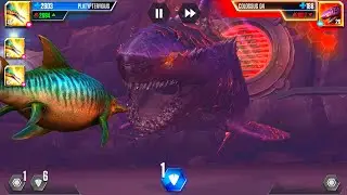 PLATYPTERYGIUS VS COLOSSUS 04 VS RHOMALEOSAURUS | JURASSIC WORLD THE GAME