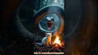 will father cat🐈 save his son😺?#shorts #cat #funny #accident #forest #save #ai