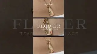 Real Dried Flower Teardrop Necklace 🌸✨ | Nature-Inspired Jewelry by Twisted Infinity