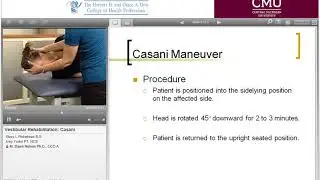 Casani Maneuver for BPPV - Vestibular Rehabilitation