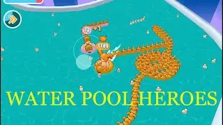 Water Pool Heroes.io || MAX LEVEL || Defeating All The Enemies