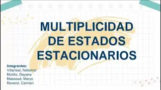 Tema 5 multiplicidad de estados estacionarios