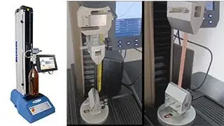 Top load tester on plastic bottle/Breaking force/Indentation force deflection/Peak force tester