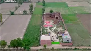 Rajpoot Green Cattle Farm Drone View.