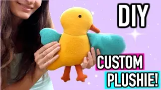 How To Make a Cute Custom Stuffed Animal from Drawing - DIY Crafting Child Art Tutorial Pattern