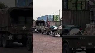 we got us a convoy#military #vehicles #trucks #militarymuscle #combatvehicle #jeep #willysjeep #fyp
