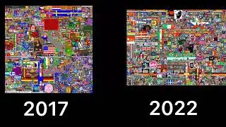 Reddit r/place in 2017 vs 2022 - A Side by Side Comparison