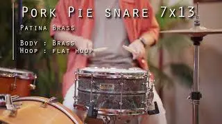 Pork Pie Brass Patina Snare Drum 7
