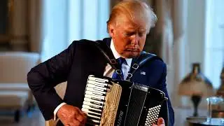 Donald Trump plays YMCA on accordion