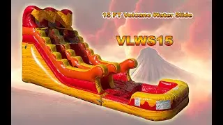 15FT Volcano Wave Wet and Dry Water Slide