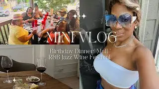 Mini Vlog | Mall Shopping | Birthday Dinner with The Ladies | R & B Jazz Wine Festival