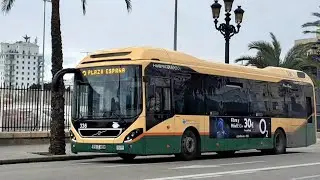 Autobuses urbanos e interurbanos de Cádiz en Plaza de España