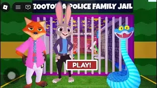 ZOOTOPIA POLICE FAMILY PRISON RUN ESCAPE! Obby Roblox Gameplay Walkthrough No Death 